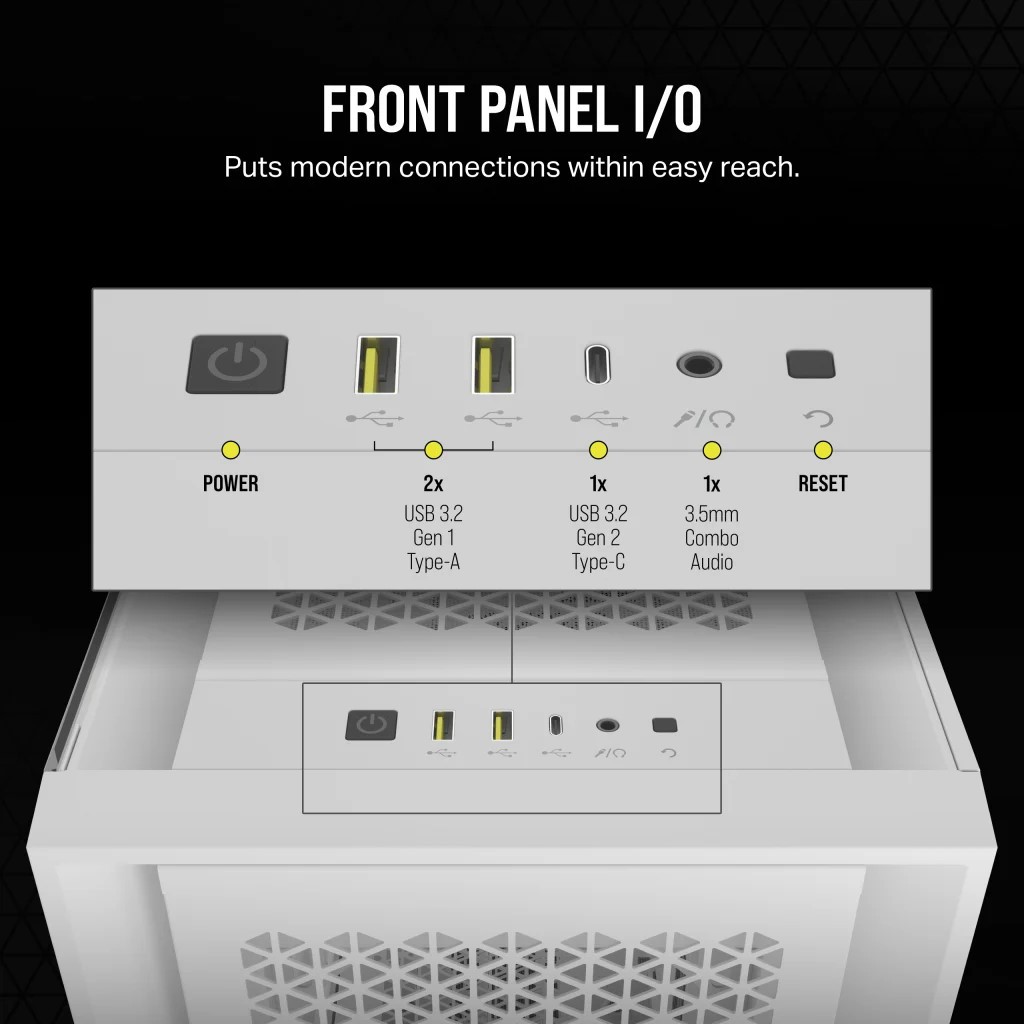 Корпус Corsair 5000D Core Airflow, White (CC-9011262-WW)