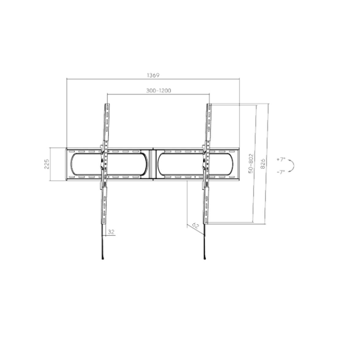 Кронштейн XG WA-37140T для ТВ и мониторов 37"-140" (WA-37140T)