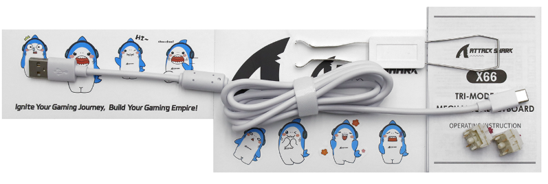 Клавиатура Attack Shark X66 - Cheese White (X66 Cheese White)