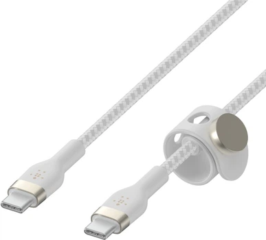BELKIN  USB-C to USB-C 2.0 Braided silicone, 3M, White (CAB011BT3MWH)