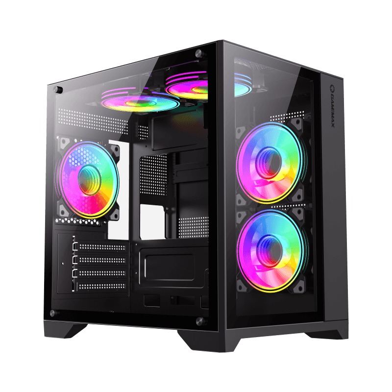 Компьютерный корпус Gamemax Infinity Mini 7 ARGB Fans + Controller Black (9101-0000R0191) (9101-0000R0191/9101-0000R0209)