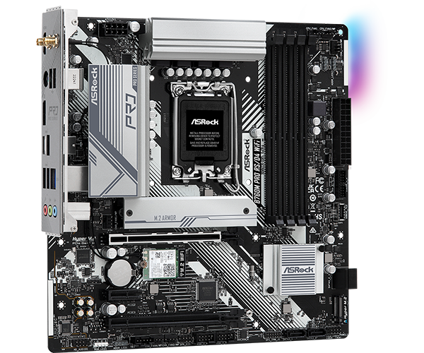  Материнская плата ASRock B760M Pro RS/D4 WiFi (90-MXBKZ0-A0UAYZ)
