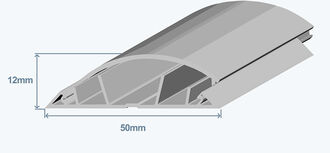 Напольный короб EFAPEL серия 10, 50×12, 2 перегородки, 2 м, серый (10110 CCZ)