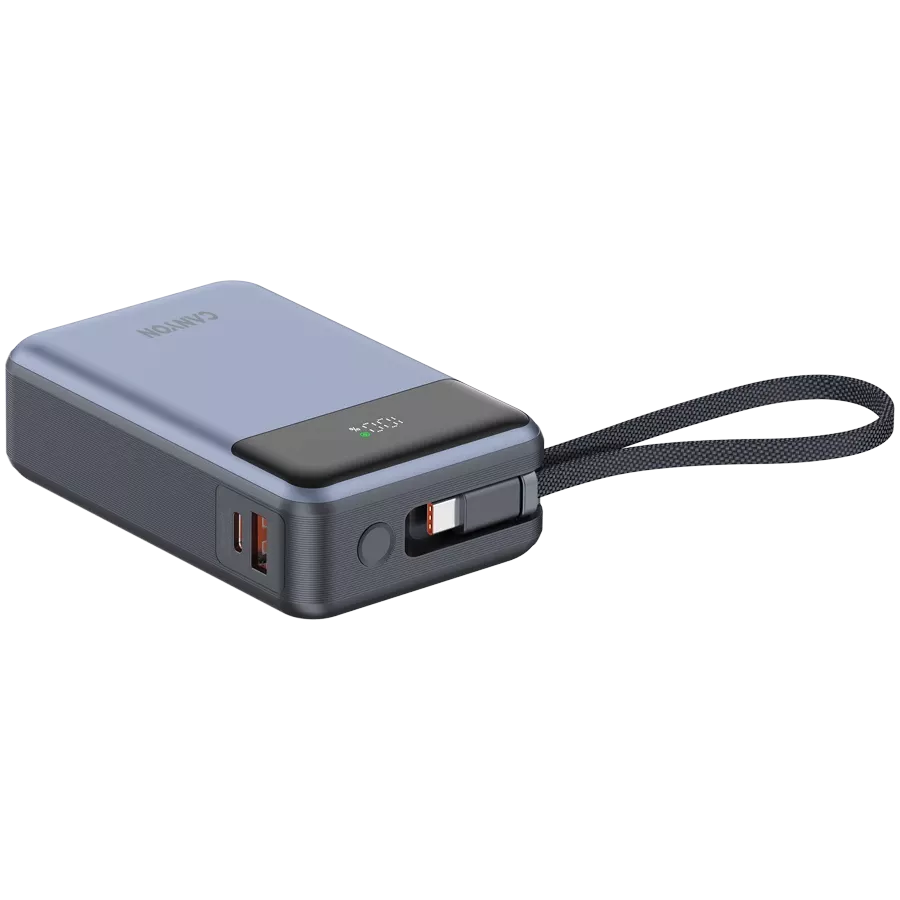 Power bank CANYON OnPower 600 built-in cable 20000 mAh PD65W Dark Grey (CNS-CPB600DG)