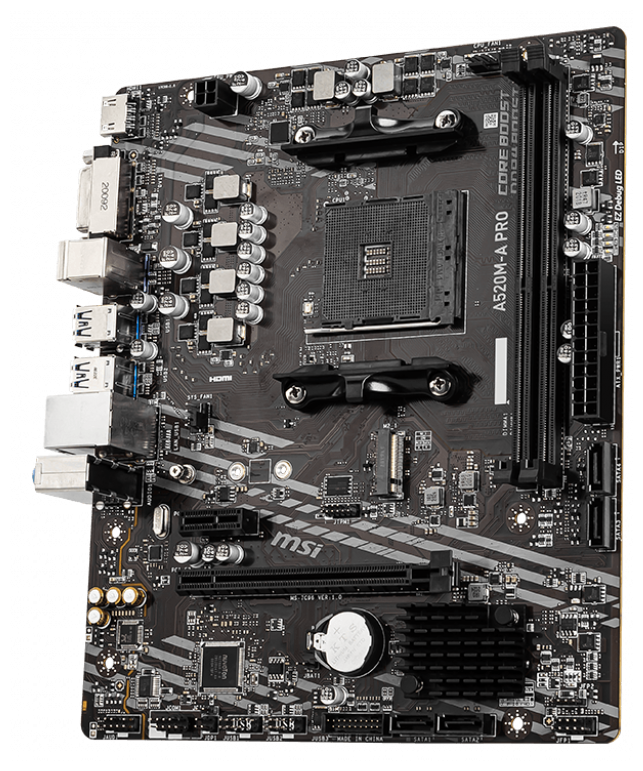 Материнская плата MSI A520M-A PRO AM4 A520 mATX (A520M-A PRO) Материнская плата MSI A520M-A PRO AM4 A520 mATX (A520M-A PRO)