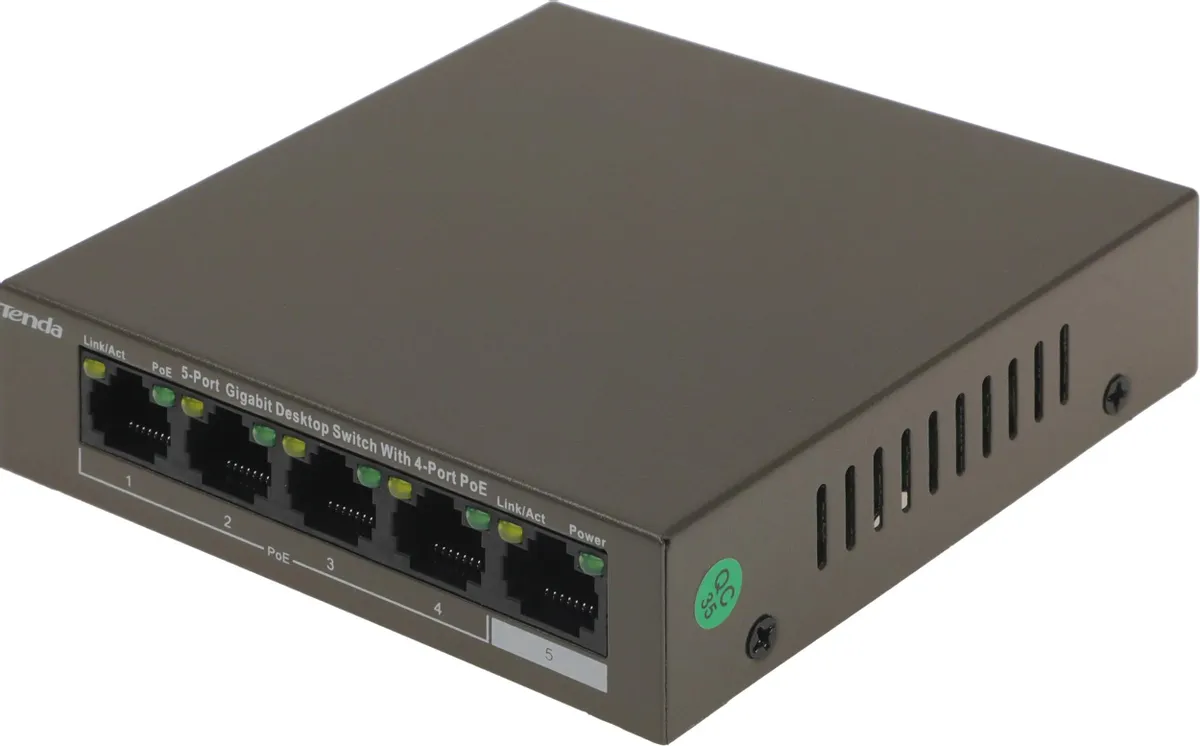 PoE-коммутатор Tenda TEG1105P-4-63W (TEG1105P-4-63W)
