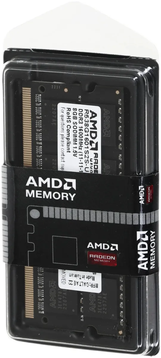 Оперативная память для ноутбука 8Gb DDR3 1600MHz (R538G1601S2S-U)
