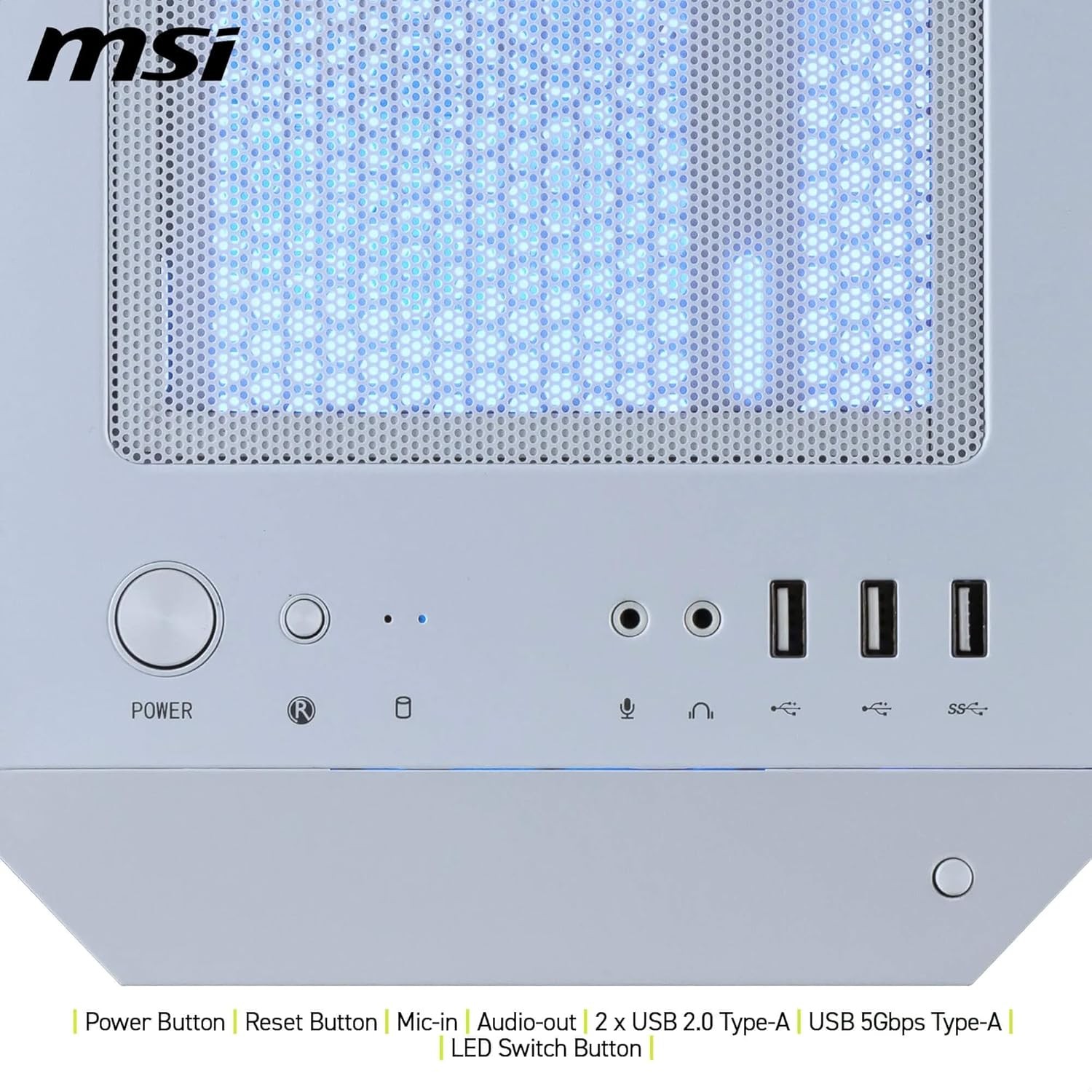 Компьютерный корпус MSI MAG FORGE M100R (MAG FORGE M100R WHITE)