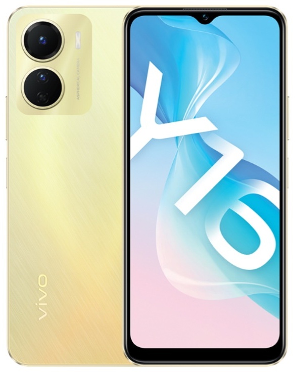 Смартфон vivo Y16, 3/32GB, Drizzling Gold (Y16 DRIZZLING GOLD)