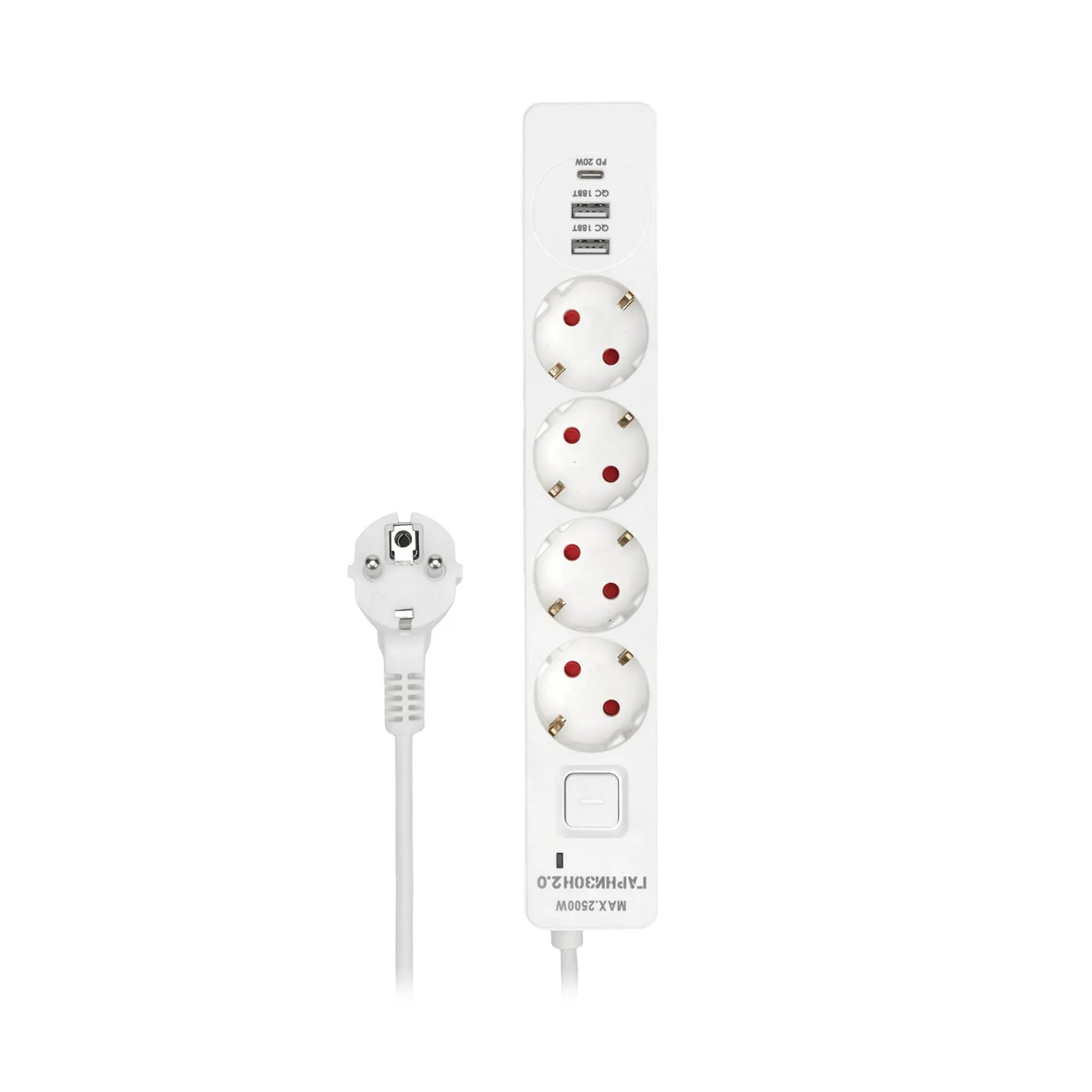 Сетевой фильтр Гарнизон, 2м, 4розети, 2xUSB/1xType-C, white (EPS-OP-4-CU2-W-2) Сетевой фильтр Гарнизон, 2м, 4розети, 2xUSB/1xType-C, white (EPS-OP-4-CU2-W-2)