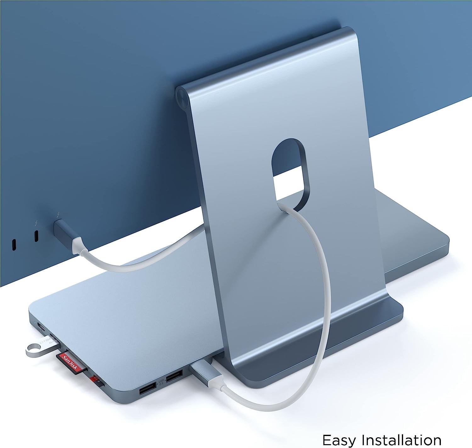 Картридер / USB-хаб Satechi Slim Dock for iMac - Blue (ST-UCISDB)