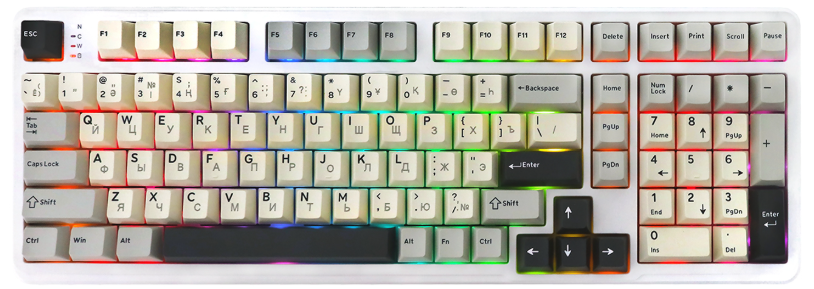 Клавиатура Attack Shark X98, Linear Strawberry switch, Starlight white (X98-WH)