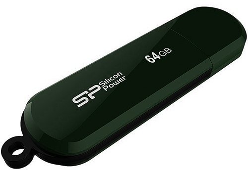 USB флеш-накопитель 64GB Silicon Power, LuxMini 320, USB 2.0, green (SP064GBUF2320V1N)