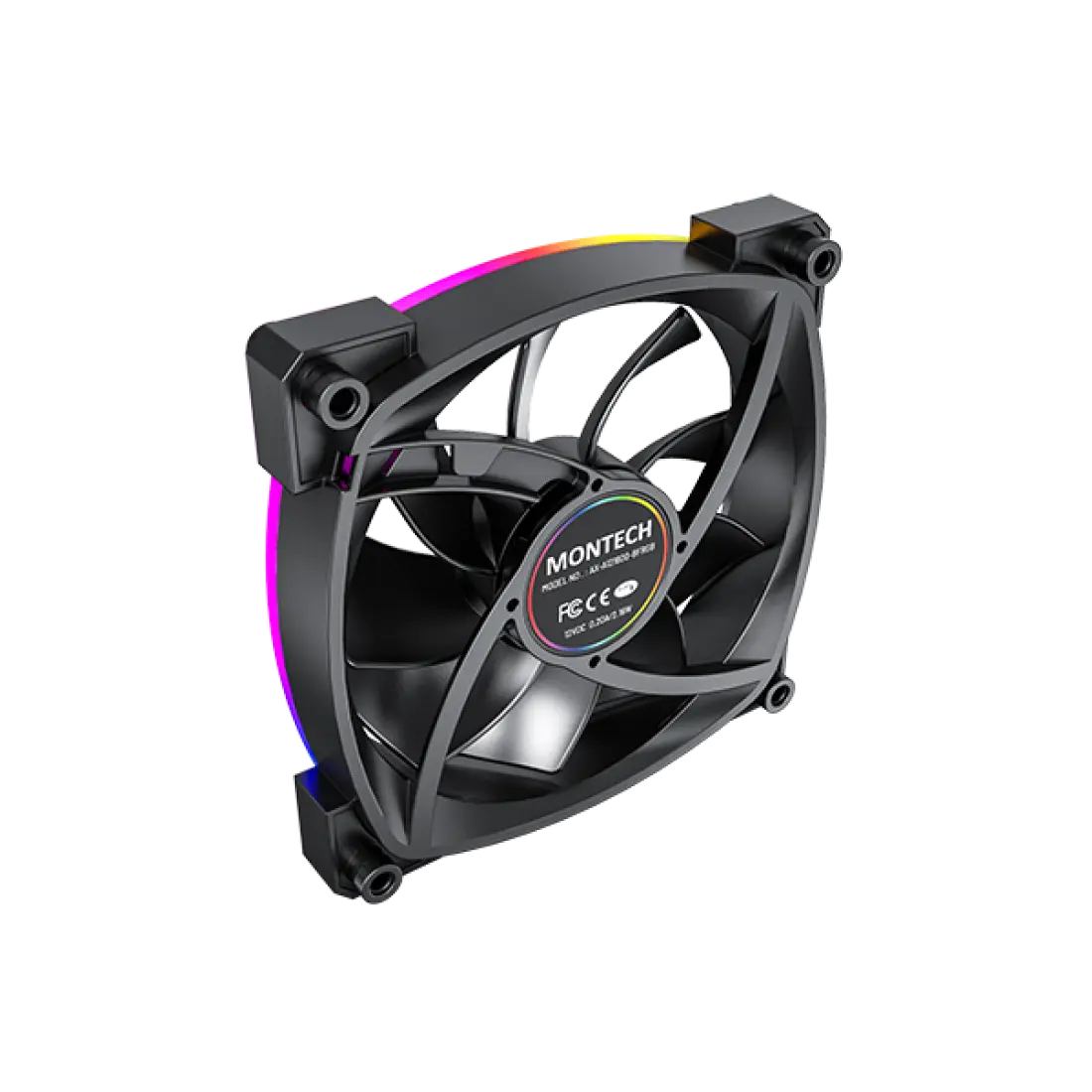 Вентилятор для корпуса Montech AX120 PWM, Черный (AX120 PWM (B))