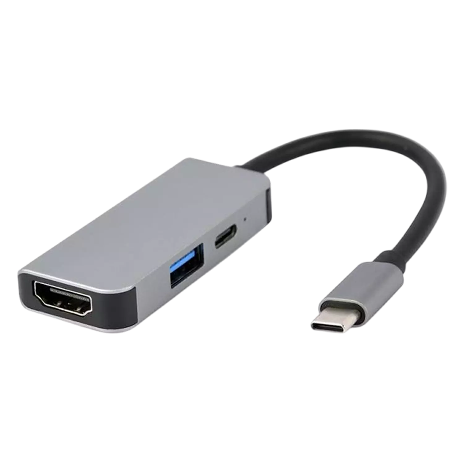 Конвертер Cablexpert USB Type-C 3-in-1 multi-port adapter (USB port   HDMI   PD), silver (A-CM-COMBO3-02)