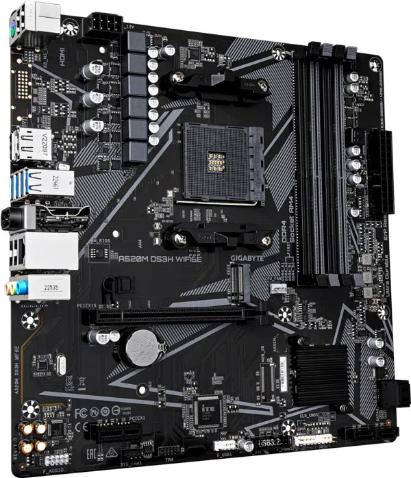 Материнская плата GIGABYTE A520M DS3H WIFI6E (A520M DS3H WF6E)