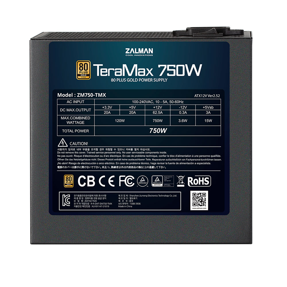 Блок питания Zalman TeraMax 750-TMX 750W (ZM750-TMX)