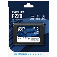 Твердотельный накопитель SSD 512 Gb SATA Patriot P220 P220S512G25 2.5" 3D  (P220S512G25)