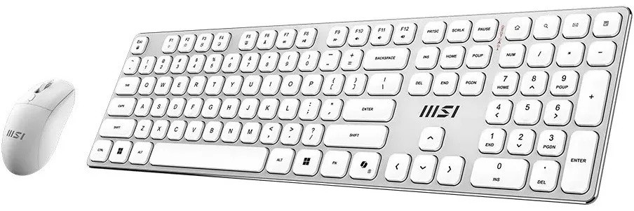 Комплект Клавиатура + Мышь MSI Forge K210 Wireless Combo, Белый (FORGE K210 W COMBO WHITE RU)