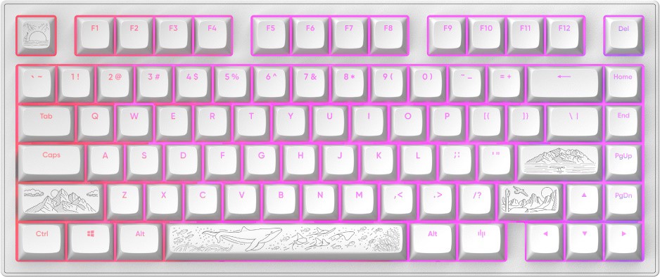 Клавиатура Dark Project ALU81A Terra Nostra White (DPKB_NOSTRA_81_ANSI_WHITE_UA)