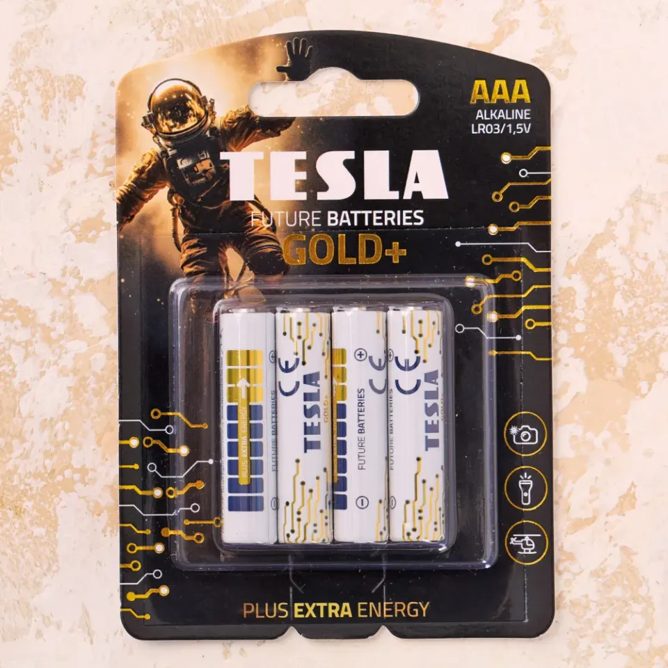 Батарейки TESLA BATTERIES GOLD+ AAA 4 PCS (GOLD+ AAA 4 PCS)