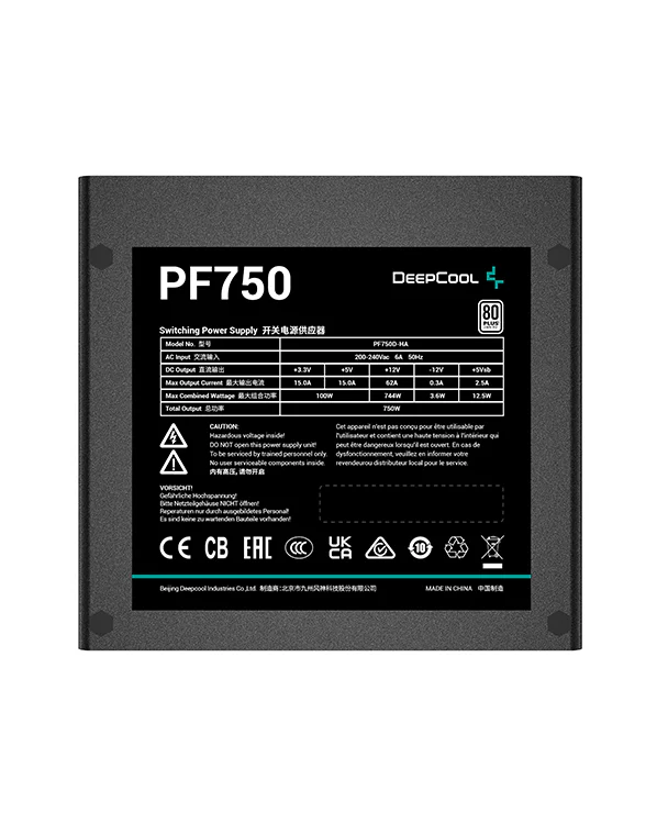 Блок питания DeepCool PF750D-HA ATX 750W (R-PF750D-HA0B-EU/R-PF750D-HA0B-WDEU)