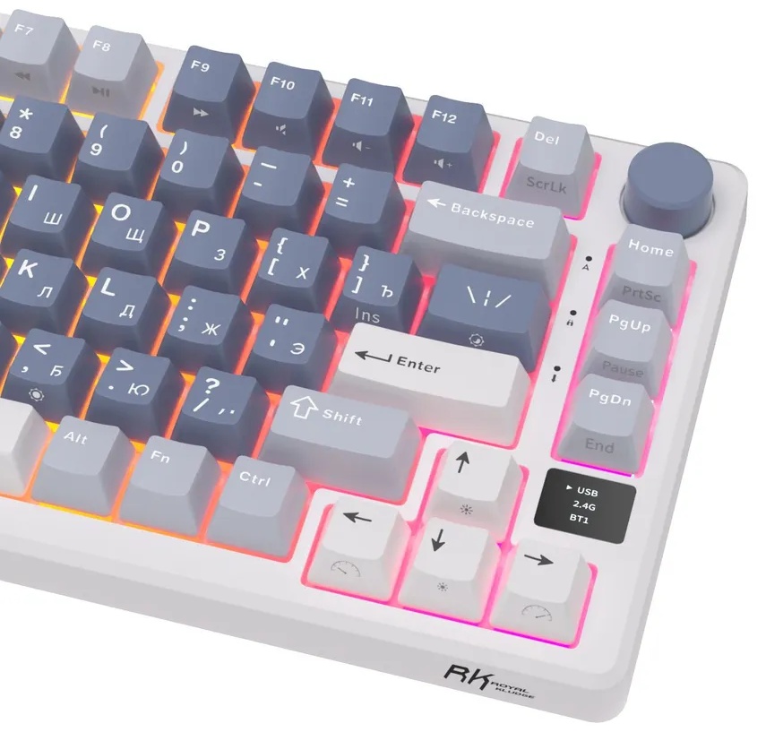 Клавиатура Royal Kludge RKM75, K Sliver switch, Ocean Blue (RKM75-Ocean Blue-S)