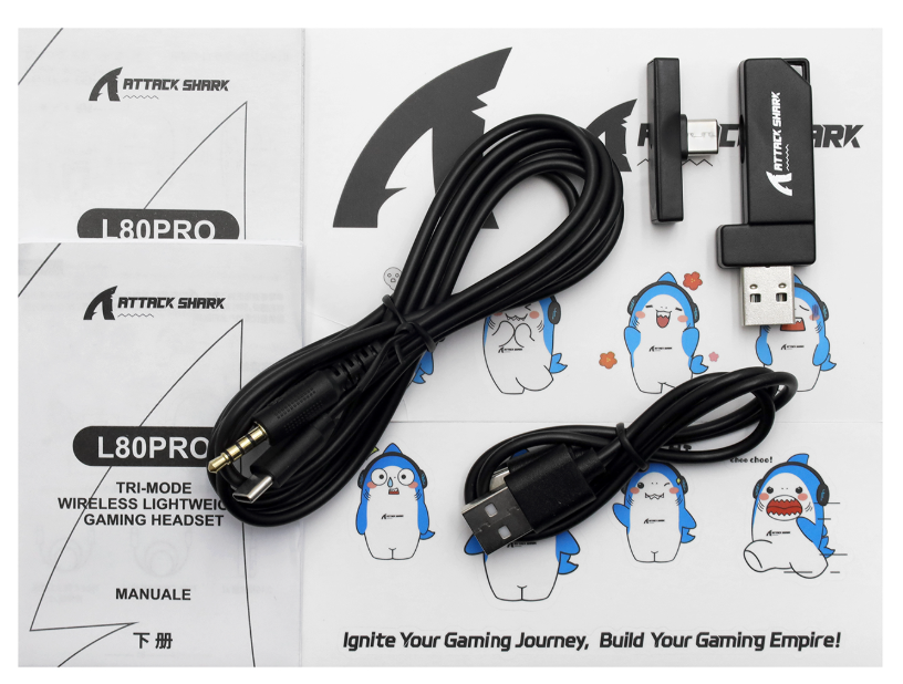 Наушники Attack Shark L80 PRO - Black (L80 PRO Black)