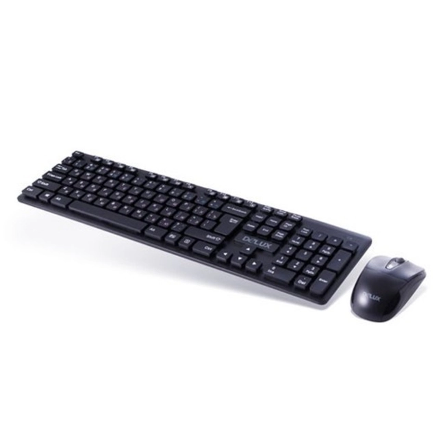 Клавиатура Delux DLD-1505OGB, Black + мышь (DLD-1505OGB)