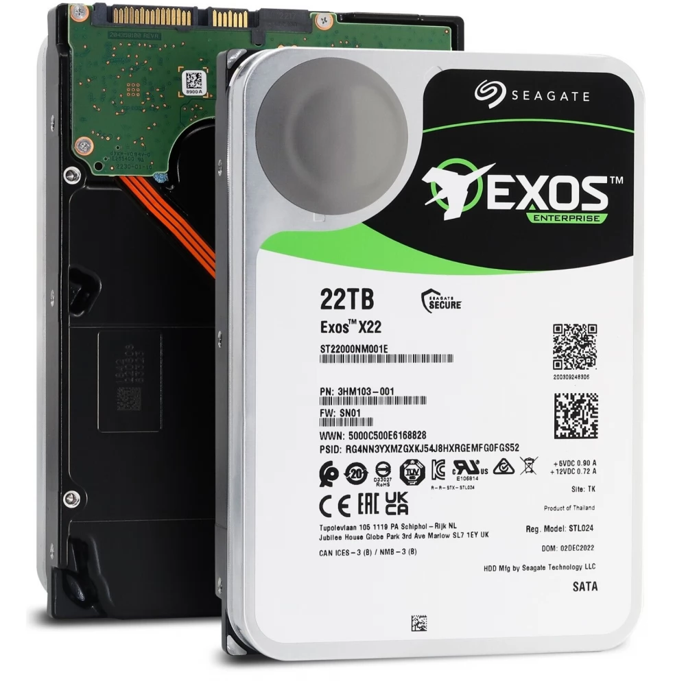 Жёсткий диск HDD 22Tb SATA 6Gb/s Seagate Exos X22 (ST22000NM002E)