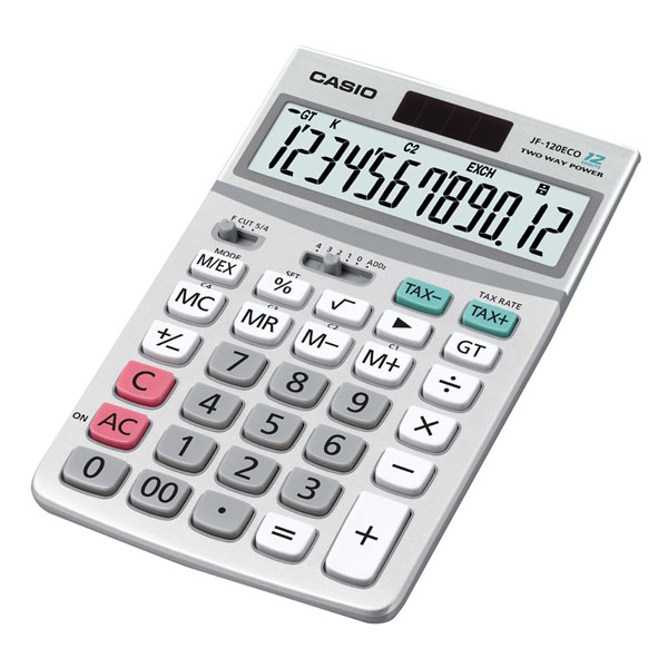 Калькулятор настольный CASIO JF-120ECO-W-EP (JF-120ECO-W-EP)