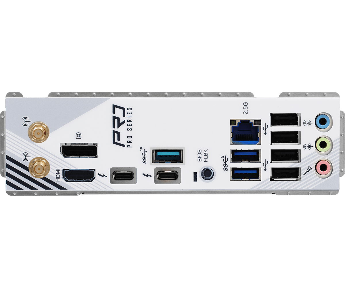 Материнская плата ASRock Z890 PRO RS WIFI WHITE  (Z890 PRO RS WIFI WHITE) - 68651 (90-MXBQC0-A0UAYZ)