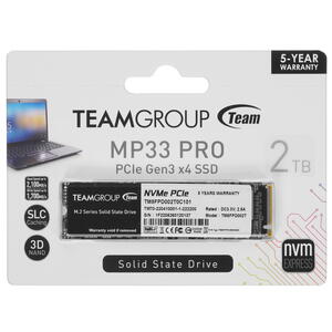 Твердотельный накопитель Team Group MP33 PRO, 2Tb, 2280, PCI-E (TM8FPD002T0C101)