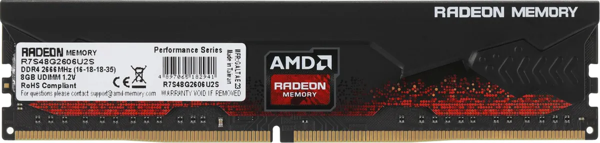  Оперативная память 8GB DDR4 2666MHz AMD Radeon R7 Performance (R7S48G2606U2S)