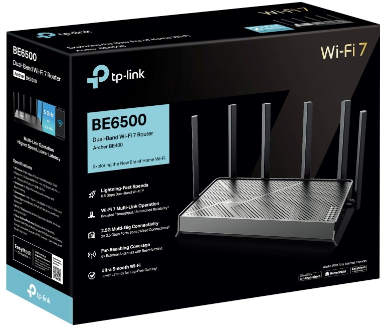 Маршрутизатор беспроводной TP-Link Archer BE6500 (Archer BE400(EU))