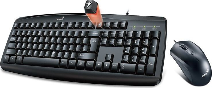 Комплект проводной Genius KM-200 чёрный (31330003416)