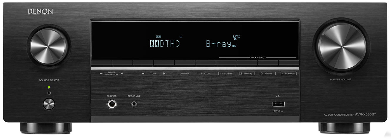 AV-ресивер DENON AVR-X580BT ЧЕРНЫЙ (AVRX580BTBKE2/B)