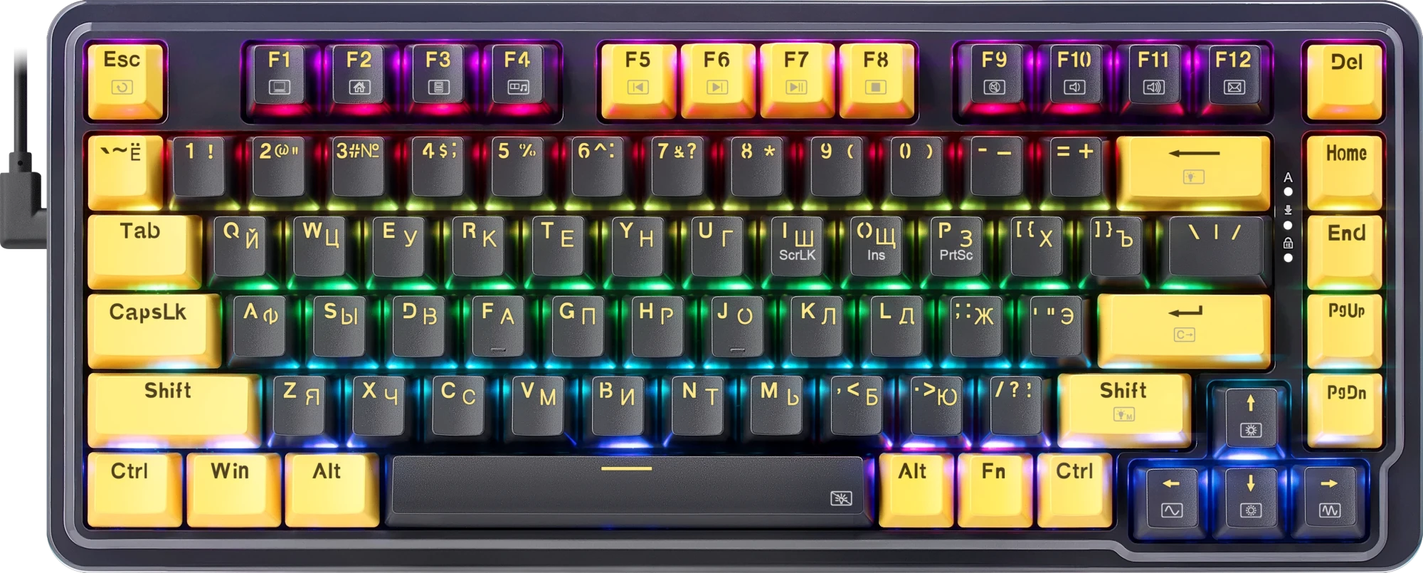 Клавиатура Redragon Elf purple/yellow (71664)