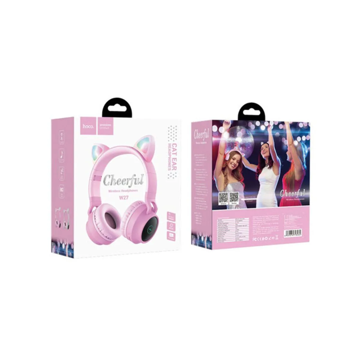 Наушники накладные Hoco W27 Cat ear, pink (W27 Cat ear, pink)