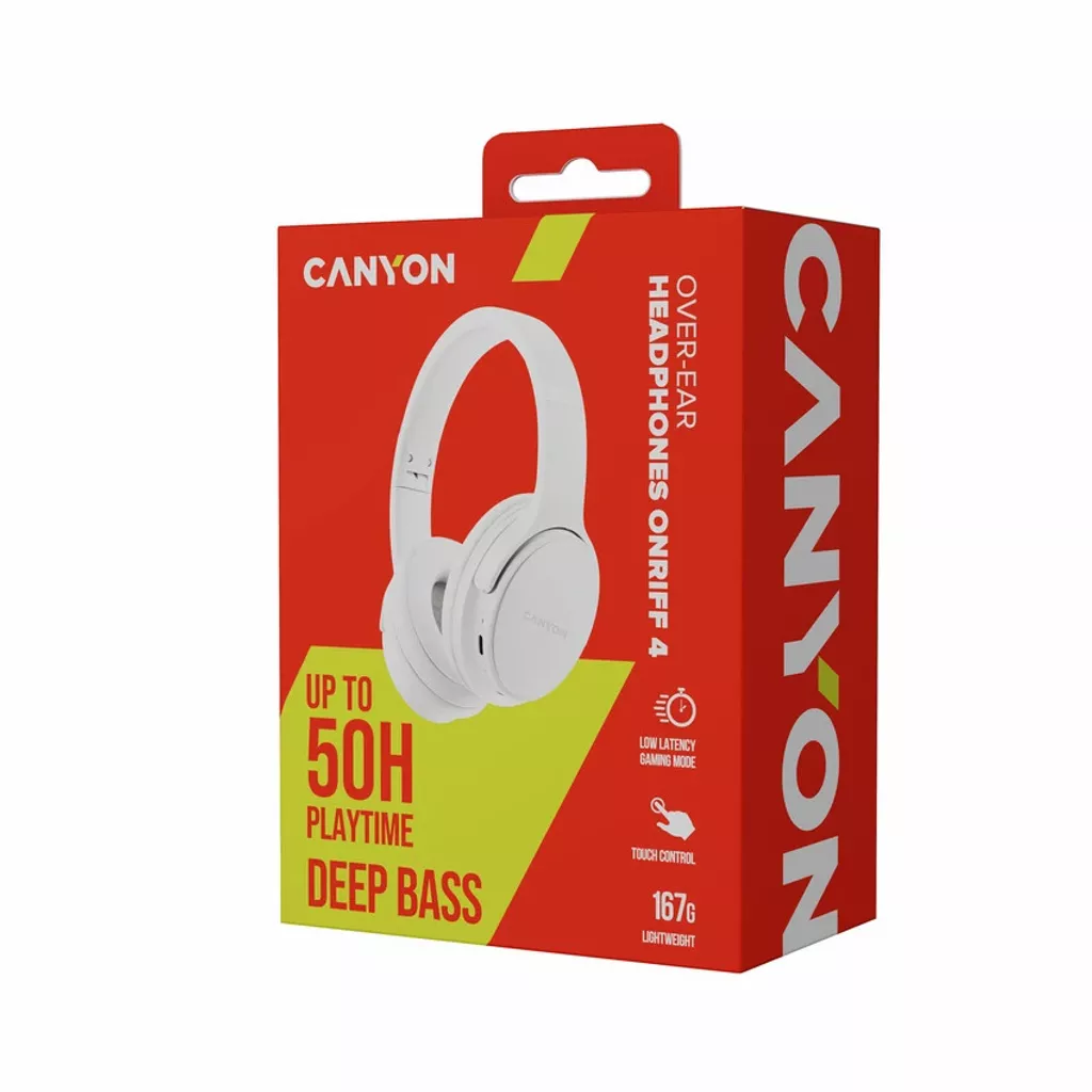 Наушники CANYON headset OnRiff 4 White (CNS-CBTHS4W)