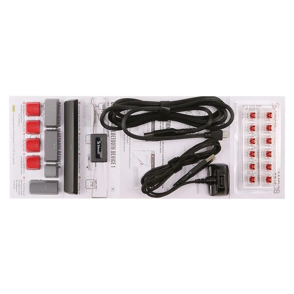 Клавиатура A4Tech Bloody WS98, Sports Red, BLMS Red  (WS98 SPORTS RED)