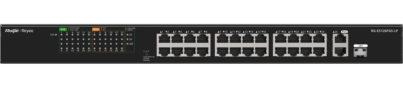 Коммутатор Ruijie Reyee RG-ES126FGS-LP PoE (RG-ES126FGS-LP)