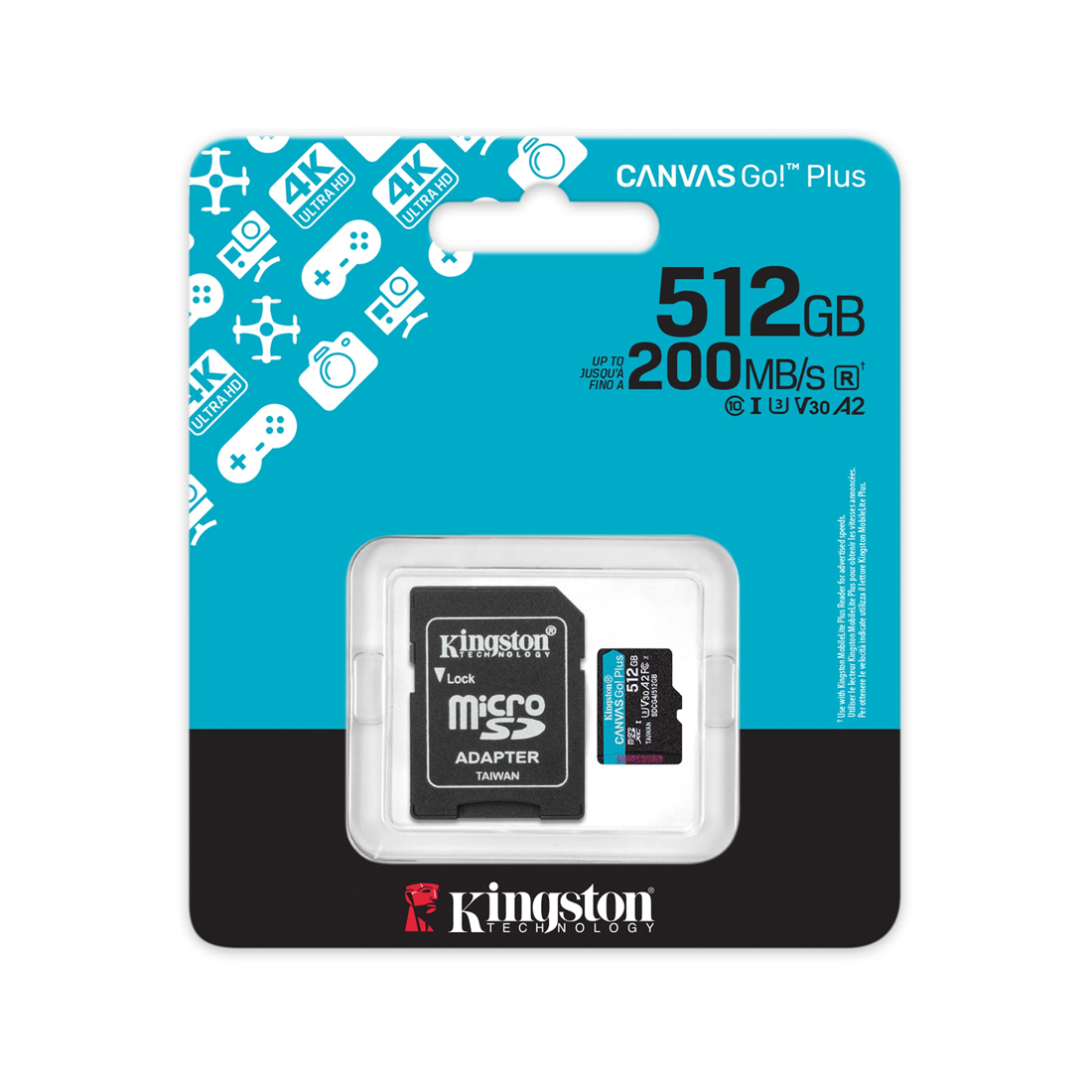 Карта памяти MicroSD 512GB Class 10 U3 Kingston SDCG4/512GB (SDCG4/512GB)