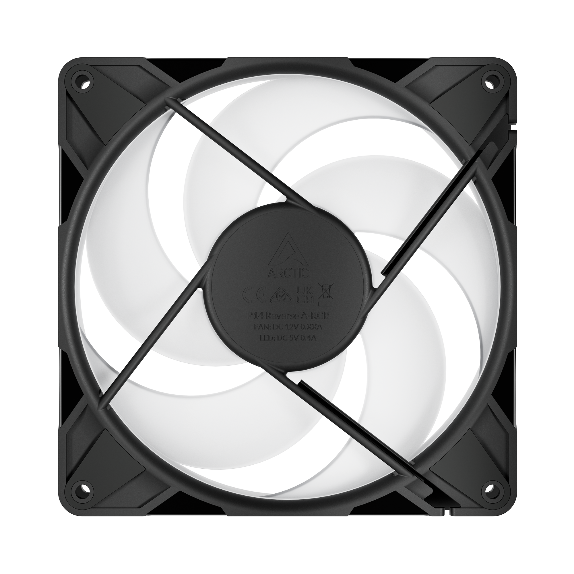 Кулер для корпуса ARCTIC P14 Pro Reverse ARGB, Black (ACFAN00323A)