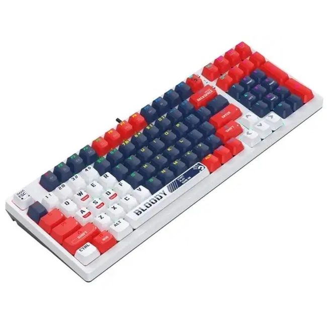 Клавиатура A4Tech Bloody S98 Sports, Navy, Multimedia, Gaming, BLMS Red USB (S98/SPORTS NAVY/RED)