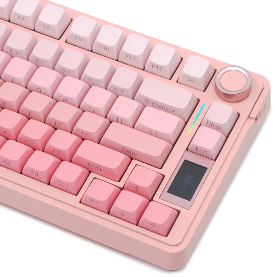 Клавиатура AULA S75 Pro Pink, Gray wood switch (S75 Pro Pink)