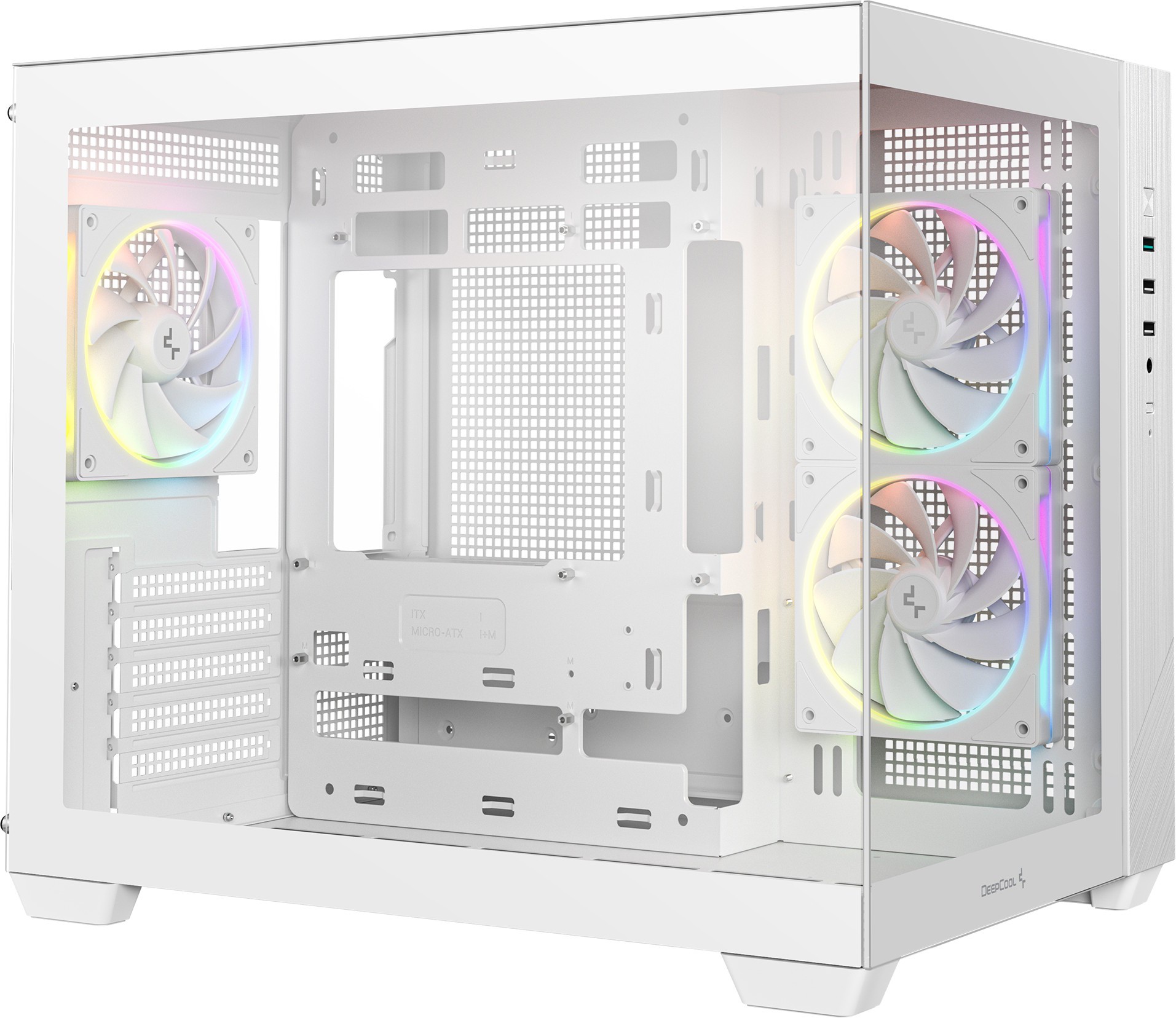 Компьютерный корпус Deepcool CG330 3F WH (R-CG330-WHNGM3-G)