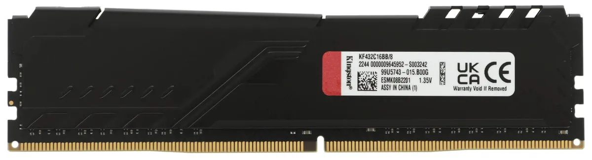 Оперативная память Kingston Fury Beast DDR4 DIMM 8Gb 3200MHz (KF432C16BB/8WP)