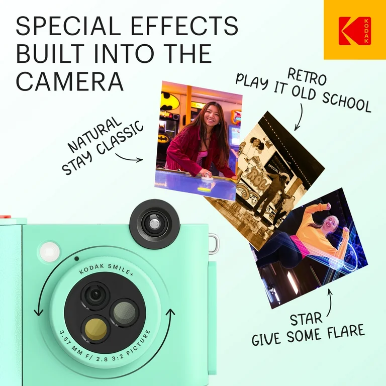 Фотоаппарат моментальной печати Kodak Smile+ зеленый (RODSMPCAMGN)