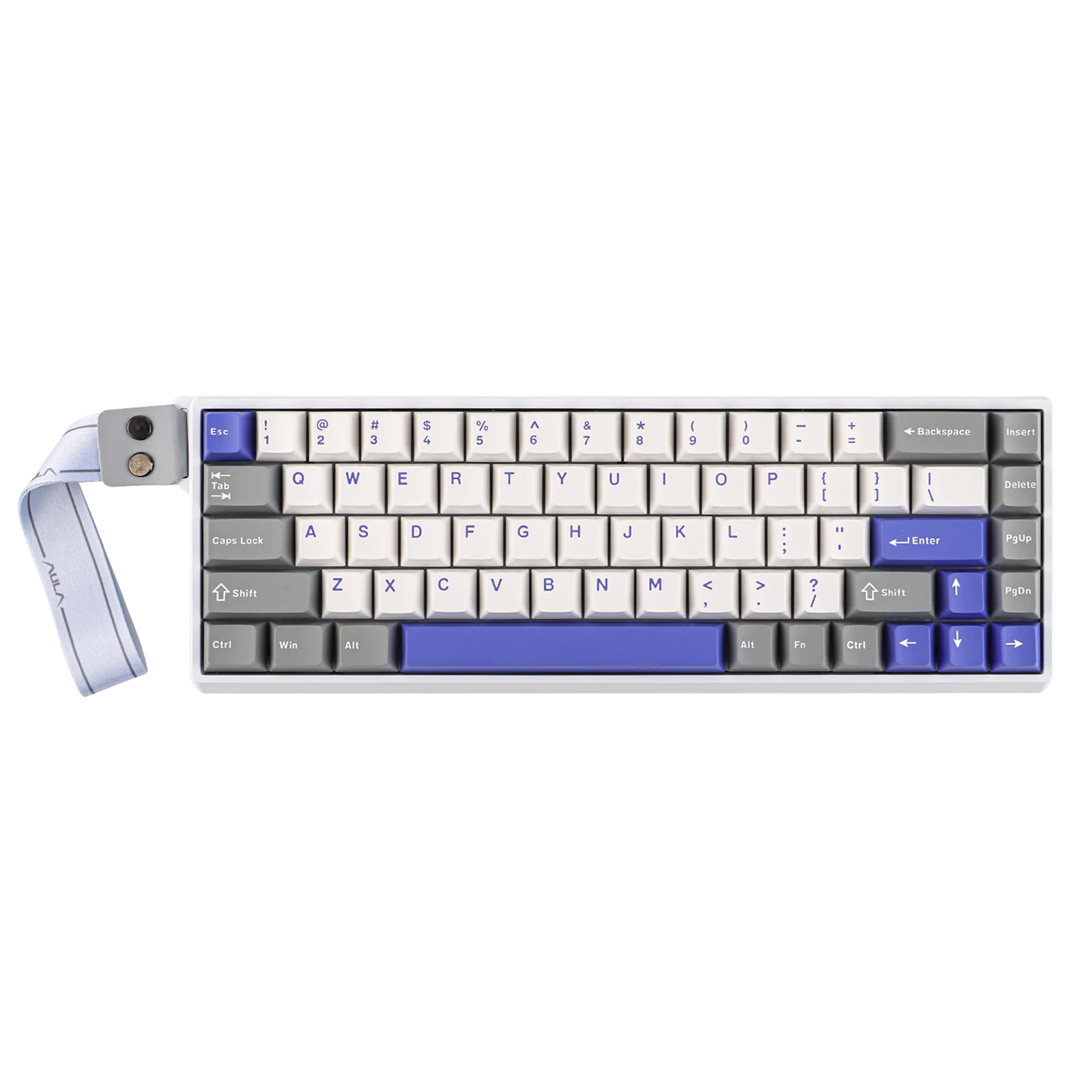 Клавиатура AULA WIN68, Magnetic, Gray Wood switch, White-Blue-Purple (WIN68HE MAX GWB)